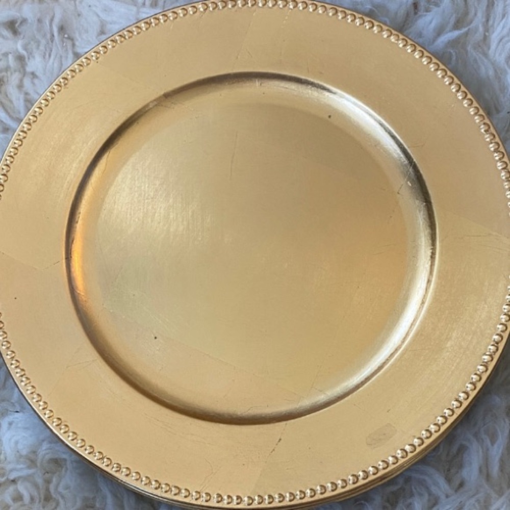 12Gold Decorative Charger Plate - Elegant Home Dining Accent